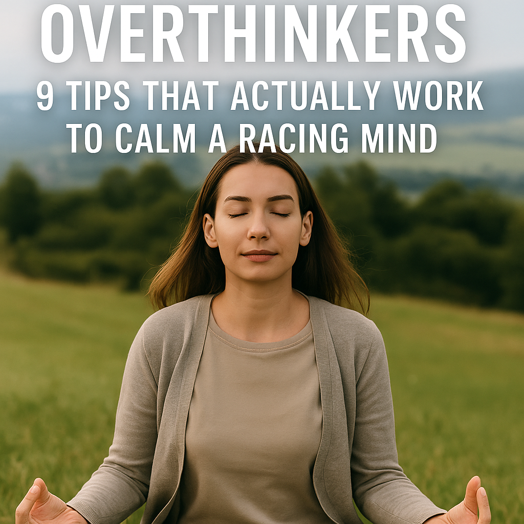Person practicing mindfulness to reduce overthinking