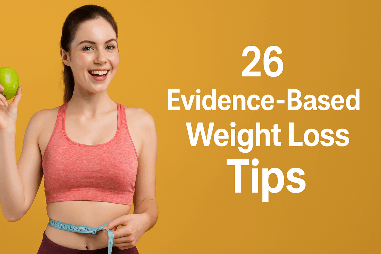Woman preparing healthy food representing evidence-based weight loss tips for sustainable fat loss